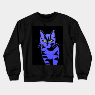 Curious Cat at Night Crewneck Sweatshirt